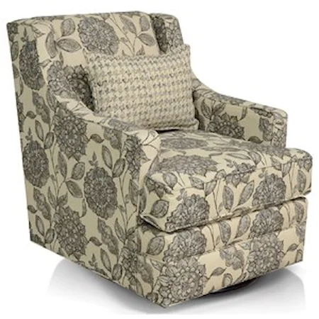 Transitional Swivel Glider Chair